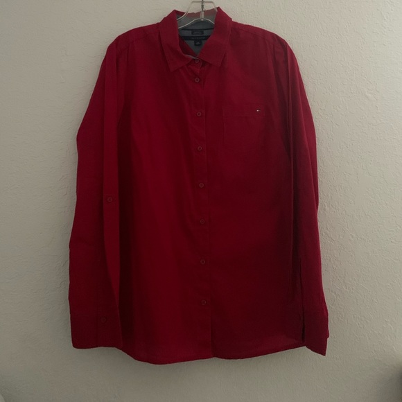 Tommy Hilfiger Tops - Tommy Hilfiger Red Button Down